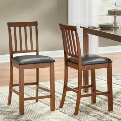 Set of 2 24" Georgetown Counter Height Barstools Espresso - Buylateral