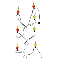 Kurt Adler Indoor/Outdoor Novelty String 7-Light Set, Bubble Lights Multicolor, 15ft