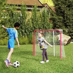 Soozier Soccer Goal, All Weather Practice Soccer Net with Steel Frame, PE Mesh, Soccer Training Equipment for Backyard, Easy Assembly