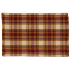 Saro Lifestyle Plaid Placemat, 13"x19" Oblong, Rust (Set of 4)