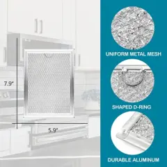 Nispira Replacement Range Hood Microwave Oven Grease Filter Compatible With Frigidaire 5303319568, 4 Filters