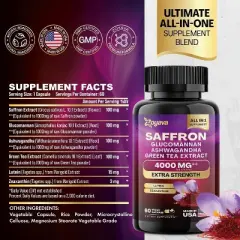 Zoyava Saffron All in One Supplement, 60ct