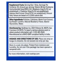 NuStrips Sleep In A Strip&trade;, Dreamy Blueberry, 30 Strips