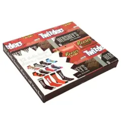 Bioworld Hershey's Men's 12 Delicious Days of Socks Crew and Ankle Adult Box Set Multicoloured