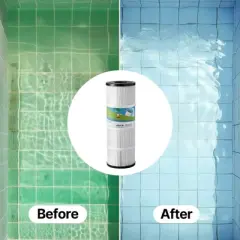 VEVOR Pool Filter Cartridge, 50 Sq. Ft Spa Hot Tub Filter Cartridge Replacement, Compatible with Hayward C500, CX500-RE, Pleatco, White