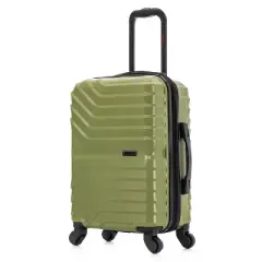 InUSA Aurum Lightweight Hardside Carry On Spinner Suitcase - Green
