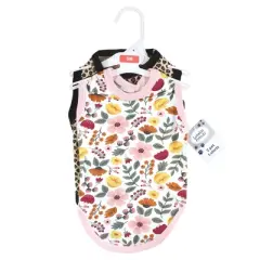 Luvable Friends Dog Pet Dog and Cats Cotton T-Shirts 2pk, Botanical Leopard