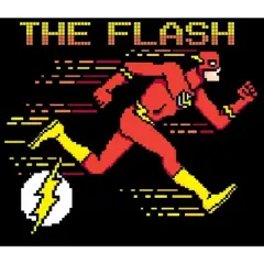 The Flash Pixel Art Black Graphic Tee Toddler Boy to Youth Boy