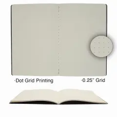Simply Genius A5 Dotted Notebooks with Softcover - Journals for Writing - Grid Notebook - 92 pages, 8.2" x 5.5" (Gray, 6 Pack)