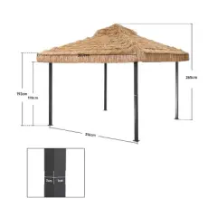 Ainfox 10x10 Thatched Tiki Bar Gazebo, Patio Gazebo