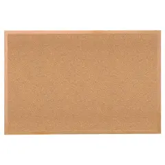 Ghent Natural Cork Bulletin Board with Wood Frame, 2'H x 3'W