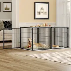 63" Long Dog Cage Big, Dog House Outdoor For Medium Dogs, Pet House Dogs Made Of Metal Wire, Dog House With PVC Top Plate-Cuddlewood