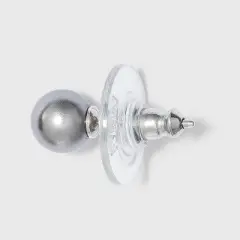 Sterling Silver Tri Color Pearl Stud Earring Set 3pc - A New Day&trade; Silver