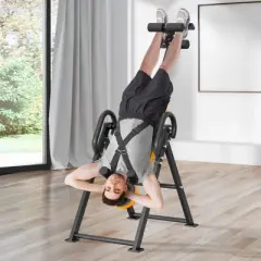 VEVOR Inversion Table, 300lbs Capacity Heavy Duty Inversion Table, Decompression Back Stretcher Machine, Strength Training Equipment with Headrest