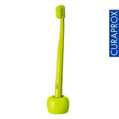 Curaprox Toothbrush Holder Green, Hygienic Upright Stand for Clean and Organized Storage