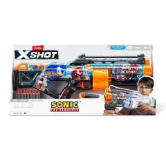 XSHOT Skins Sonic Last Stand Toy Dart Blaster by ZURU: ABS Material, Manual Power, Dart Blasters.