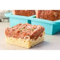 Souper Cubes 2c Food Freezing Tray with Lid Aqua Blue: Silicone Freezer Tray, Stackable, Dishwasher-Safe