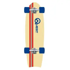 Quest Boards 32" Cruiser Skateboard - Light Yellow