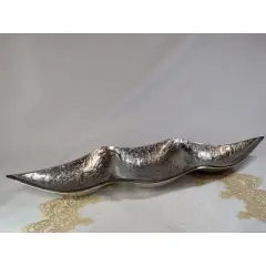 Premium Silver Metallic Triple Section Serving Bowl