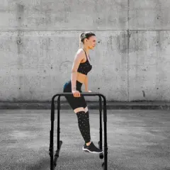 KTMBDW Metal Frame Multi-Functional Home Gym Exercise Fitness Dip Stand Station with Adjustable Height, Black