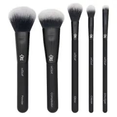 MODA Brush Total Face Travel Makeup Brush Set with Flip Case- 6pc