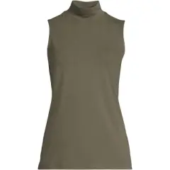 Lands' End Women's Lightweight Jersey Sleeveless Mock