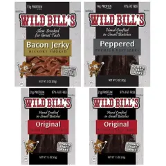 Wild Bill's Multi-Brand 12-Piece Low Carb Sampler (12 assorted packs of jerky and sticks)