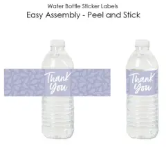 Big Dot of Happiness Purple Elegantly Simple - Guest Party Favors Water Bottle Sticker Labels - Set of 20