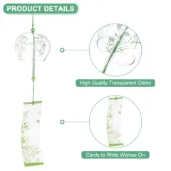 Unique Bargains Handmade Outdoor Garden Decoration Wind Chimes Green Purple 1 Pack