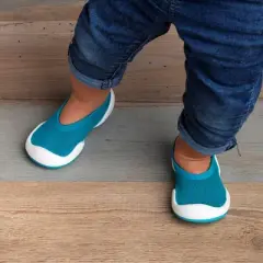 Komuello Toddler Boy Girl First Walk Sock Shoes Flat Style Solid Colors