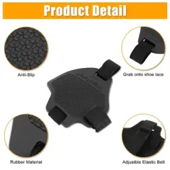 Unique Bargains Motorcycle TPU Gear Shift Pad Riding Shoe Cover Boot Protector Black 4.33"x3.74"