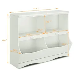 Costway Kids Storage Unit Bookshelf Bookcase Toy Organizer Bookshelf Bookcase