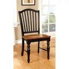 Set of 2 Jameson&nbsp;Country Style Wooden Chair Black/Oak - HOMES: Inside + Out