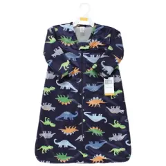Hudson Baby Infant Boy Long Sleeve Plush Faux Fur Sleeping Bag, Wearable Blanket, Dinosaurs