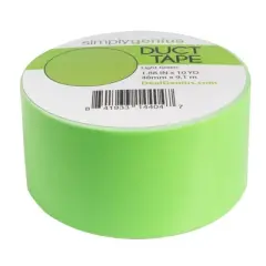Simply Genius Art & Craft Duct Tape Heavy Duty - Craft Supplies - 1.8 in x 10 yards - Colorful Tape for DIY (Light Green, Single roll)