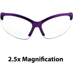 Global Vision Eyewear Contender Bifocal Safety Motorcycle Glasses with +2.5 Bifocal Clear Lenses