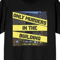 Only Murders In The Building Podcast Logo Art Crew Neck Short Sleeve Black Women's T-shirt