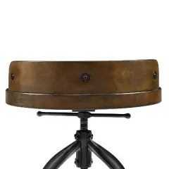 Edison Adjustable Height Stool Brown - Crosley