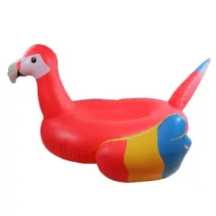 Swimline 93" Scarlet Macaw Parrot Novelty Inflatable Swimming Pool Floating Raft - Yellow/Red