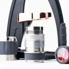 Crema Coffee Products - 45.5MM 2-IN-1 TAMPER & DISTRIBUTOR - SILVER