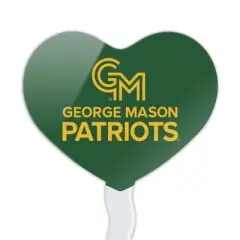 George Mason University Primary Logo Heart Love Cupcake Picks Toppers Decoration Set of 6