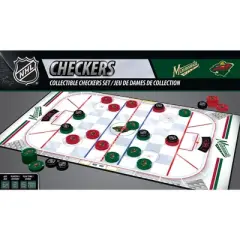 MasterPieces Officially licensed NHL Minnesota Wild Checkers Board Game for Families and Kids ages 6 and Up