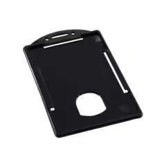 SICURIX Badge Dispensers, Vertical, Black, Pack of 25