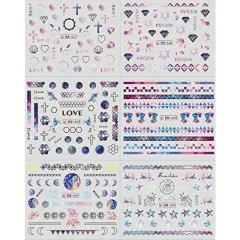 Wrapables 12 Sheets Starry Night Galaxy Water Slide Nail Art