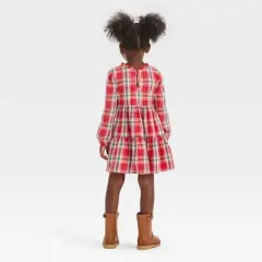 Toddler Girls' Plaid Long Sleeve Dress - Cat & Jack&trade;
