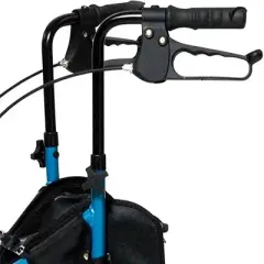 Lumex Set N' Go Adjustable Rollator Walker with Padded Seat, Backrest, Ergonomic Handles, and Zippered Pouch