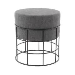 Metal Fabric Patio Garden Stool - Olivia & May