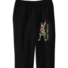 My Hero Academia Deku Victory Stance Boy's Black Sweatpants