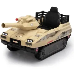 Sandinrayli Ride on Toys with Remote 24V Electric Car for Kids Ride on Tank Battery Powered Army Tank