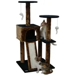 Go Pet Club 44" Kitten Cat Tree with Scratching Board F709